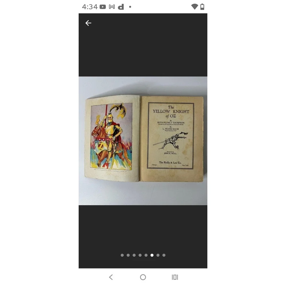 The Yellow Knight of Oz 1930 Ruth Plumly Thompson Reilly & Lee‎ Hardcover Book